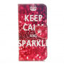 Флип калъф за iPhone XS / iPhone X - Keep Calm and Sparkle