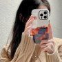 Лъскав прозрачен кейс с мотив за iPhone 14 Pro Max - планини