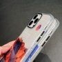 Лъскав прозрачен кейс с мотив за iPhone 14 Pro Max - планини