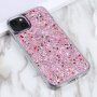 Защитен кейс с пъстри пайети за iPhone 14 Plus - розов