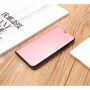 Огледален флип калъф за iPhone XS / iPhone X - златно розова