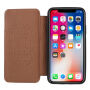 Ретро флип калъф за iPhone XS / iPhone X - синьозелено