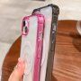 Прозрачен кейс с цветна рамка и MagSafe за iPhone 14 Plus - прозрачен