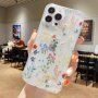 Блестящ прозрачен кейс за iPhone 11 - цъфтяща поляна