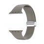 Силиконова каишка с метална магнитна закопчалка за Apple Watch 42mm / 41mm / 40mm / 38mm - сив