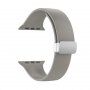 Силиконова каишка с метална магнитна закопчалка за Apple Watch 42mm / 41mm / 40mm / 38mm - сив