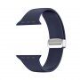 Силиконова каишка с метална магнитна закопчалка за Apple Watch 42mm / 41mm / 40mm / 38mm - тъмносин