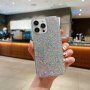 Защитен кейс с блестящи пайети за iPhone 14 Plus - сребърен