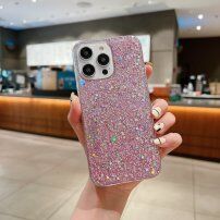 Защитен кейс с блестящи пайети за iPhone 14 Pro Max - розов