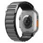 Найлонова каишка с алпински дизайн за Apple Watch 42mm / 41mm / 40mm / 38mm - сиво-черен