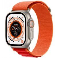 Найлонова каишка с алпински дизайн за Apple Watch Ultra 49mm / 46mm / 45mm / 44mm / 42mm - оранжево-червена