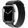 Найлонова каишка с алпински дизайн за Apple Watch 42mm / 41mm / 40mm / 38mm - сиво-черен