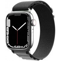Найлонова каишка с алпински дизайн за Apple Watch 42mm / 41mm / 40mm / 38mm - сиво-черен