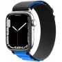 Найлонова каишка с алпински дизайн за Apple Watch 42mm / 41mm / 40mm / 38mm - синьо-черен