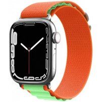 Найлонова каишка с алпински дизайн за Apple Watch 42mm / 41mm / 40mm / 38mm - оранжево-зелена