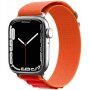 Найлонова каишка с алпински дизайн за Apple Watch 42mm / 41mm / 40mm / 38mm - оранжево-червена