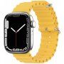 Силиконова океанска каишка за Apple Watch Ultra 49mm / 46mm / 45mm / 44mm / 42mm - жълт