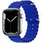 Силиконова океанска каишка за Apple Watch Ultra 49mm / 46mm / 45mm / 44mm / 42mm - син