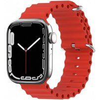 Силиконова океанска каишка за Apple Watch 42mm / 41mm / 40mm / 38mm - червен