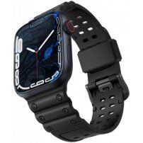 Устойчива силиконова каишка за Apple Watch 42mm / 41mm / 40mm / 38mm - черен