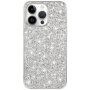Защитен кейс с пайети за iPhone 14 Pro - сребърен