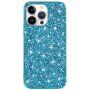 Защитен кейс с пайети за iPhone 14 Pro - син
