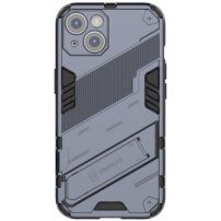 Устойчив защитен кейс със стойка за iPhone 14 Plus - сив
