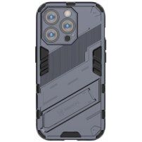 Устойчив защитен кейс със стойка за iPhone 14 Pro Max - сив