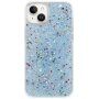 Защитен кейс с пъстри пайети за iPhone 14 Plus - син