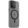 Защитен прозиращ кейс с MagSafe за iPhone 14 Pro Max - сив