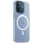 Защитен прозиращ кейс с MagSafe за iPhone 14 Pro Max - син