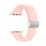 Силиконова каишка с метална магнитна закопчалка за Apple Watch 42mm / 41mm / 40mm / 38mm - розов