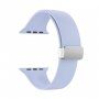 Силиконова каишка с метална магнитна закопчалка за Apple Watch 42mm / 41mm / 40mm / 38mm - светлосин