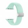 Силиконова каишка с метална магнитна закопчалка за Apple Watch Ultra 49mm / 46mm / 45mm / 44mm / 42mm - цвят мента