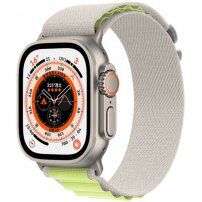 Найлонова каишка с алпински дизайн за Apple Watch Ultra 49mm / 46mm / 45mm / 44mm / 42mm - бежово-зелен