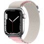 Найлонова каишка с алпински дизайн за Apple Watch 42mm / 41mm / 40mm / 38mm - бежово-розова