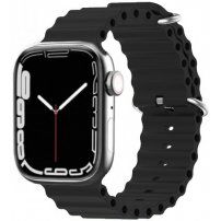 Силиконова океанска каишка за Apple Watch 42mm / 41mm / 40mm / 38mm - черен