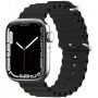 Силиконова океанска каишка за Apple Watch Ultra 49mm / 46mm / 45mm / 44mm / 42mm - черен