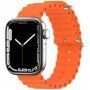 Силиконова океанска каишка за Apple Watch Ultra 49mm / 46mm / 45mm / 44mm / 42mm - неоново оранжева