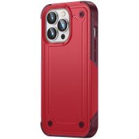 Super устойчив защитен кейс за iPhone 14 Pro - червен