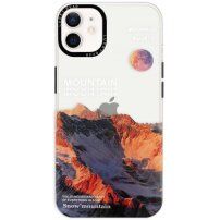 Лъскав прозрачен кейс с мотив за iPhone 11 - планини