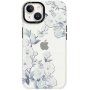 Лъскав прозрачен кейс с мотив за iPhone 14 Plus - цветове на хибискус