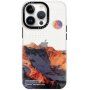 Лъскав прозрачен кейс с мотив за iPhone 14 Pro Max - планини