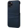 Кожен кейс с джоб за карти за iPhone 11 Pro - син