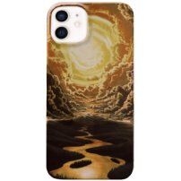 Лъскав кейс с нарисуван мотив за iPhone 12 / 12 Pro - небе