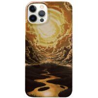 Лъскав кейс с нарисуван мотив за iPhone 12 Pro Max - небе