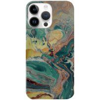 Лъскав кейс с нарисуван мотив за iPhone 13 Pro Max - сливане на цветове