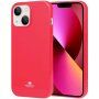 Goospery лъскав кейс от мека пластмаса за iPhone 14 Plus - неоново розов