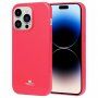Goospery лъскав кейс от мека пластмаса за iPhone 14 Pro Max - неоново розов
