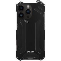 R-Just изключително устойчив метален "Armor" кейс за iPhone 13 Pro Max - черен